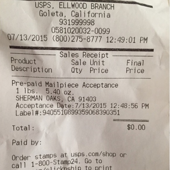 Shipping receipt for @smileyasi - Picture 2 of 2