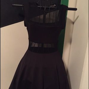 Arden B sheer panel dress