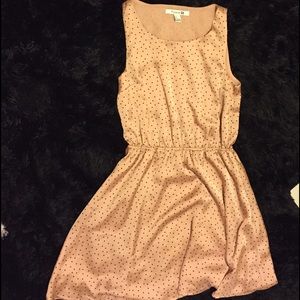 Forever21 Pink Satin Polka Dot Dress