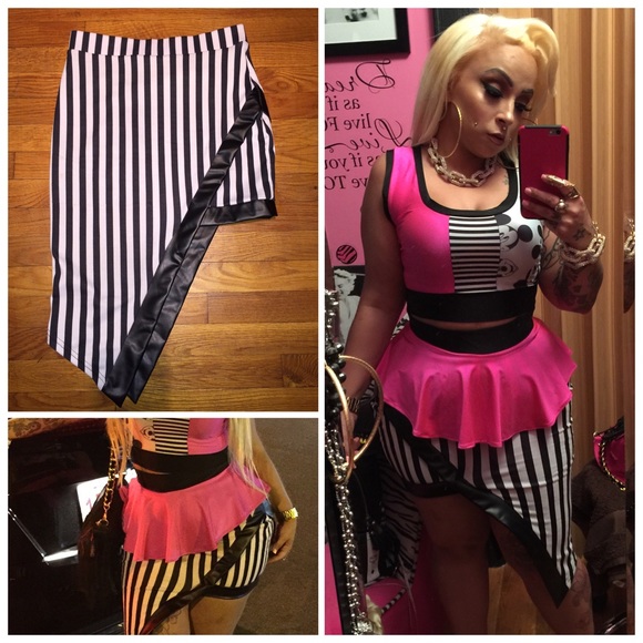Black & white High Waist Skirt