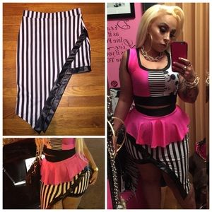 Black & white High Waist Skirt