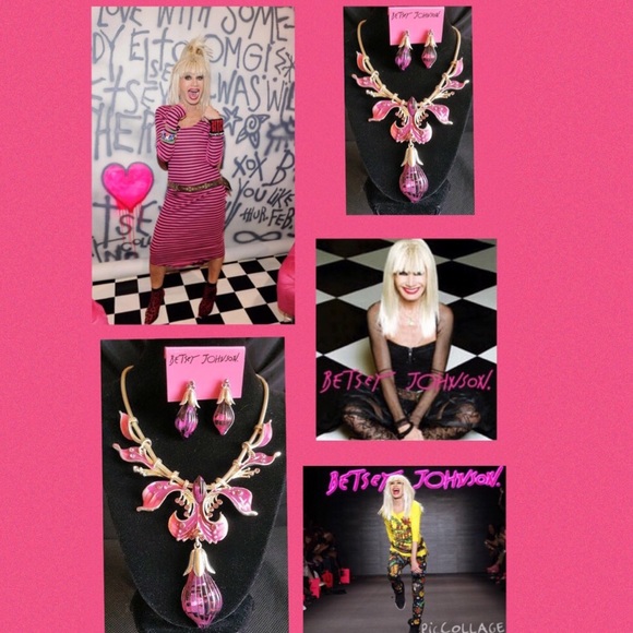 Betsey Johnson earrings and necklace set