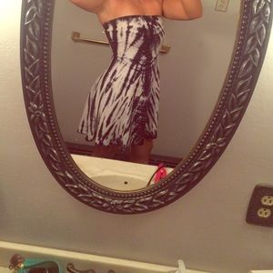 Tye dye strapless sundress