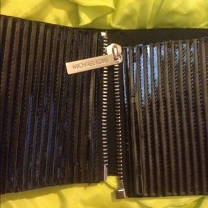 Michael kors black patent leather belt
