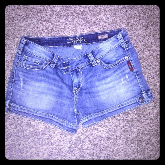 Silver Jean Shorts. Marti style. Size 30.