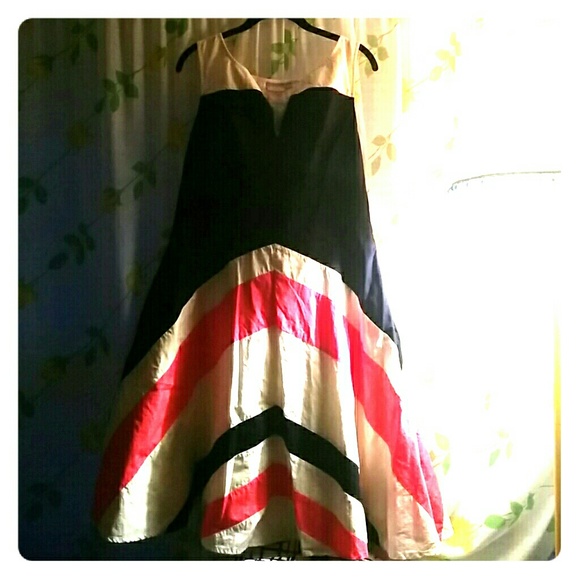Neapolitan Navy White & Pink Preppy Sundress 16 1X