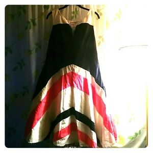 Neapolitan Navy White & Pink Preppy Sundress 16 1X