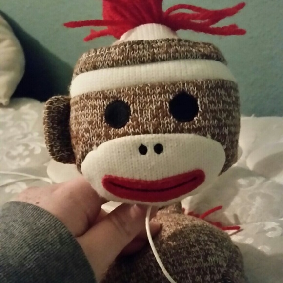 Sock monkey headphones