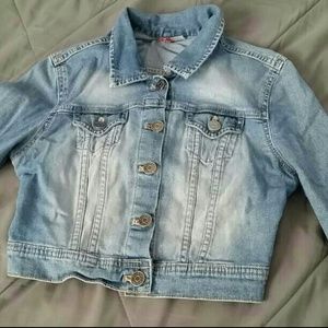 Crop jean jacket