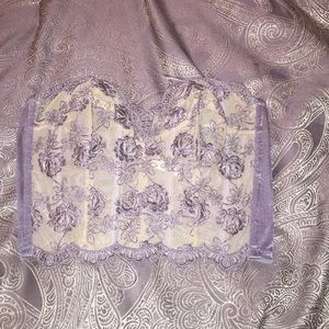 Victoria's Secret Lavender and Nude Lace Corset