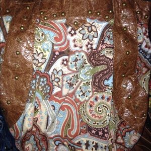 Medium paisley sling purse