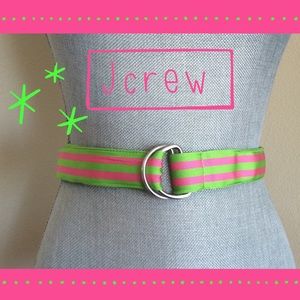 J. Crew Pink & Bright Green Belt