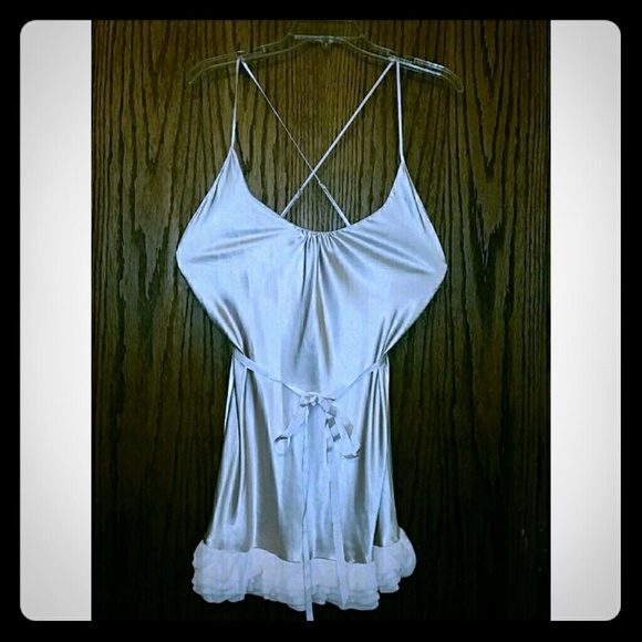 Victoria's Secret pink satin nighty w/ ruffles NWT