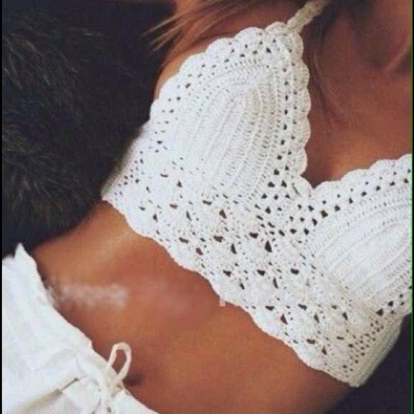TRADED: White crochet bralette - Picture 3 of 3