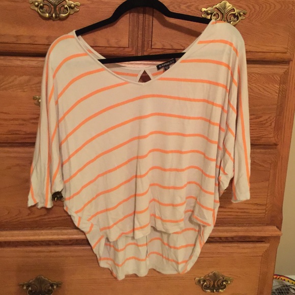 Express striped hi-low hem top Sz XS