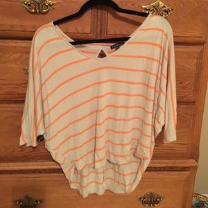 Express striped hi-low hem top Sz XS