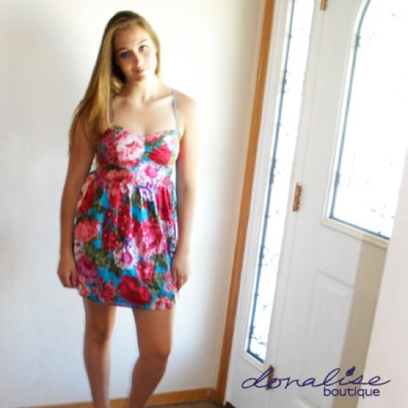 Spaghetti Strap Floral Dress