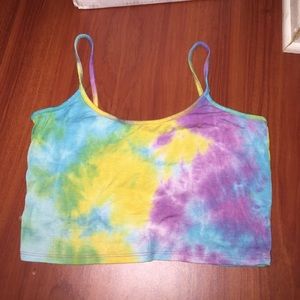 Strappy Back Tie-Dye Crop Tank