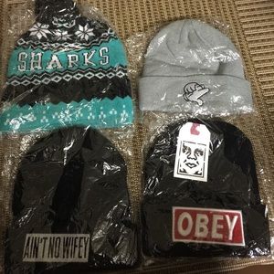 2 black beanies for $10