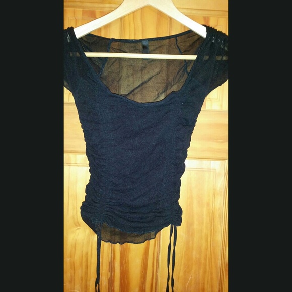 Sexy Lace Gothic Ruched Adjustable Top