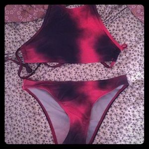 High pink and purple neck bikini from CUPSHE