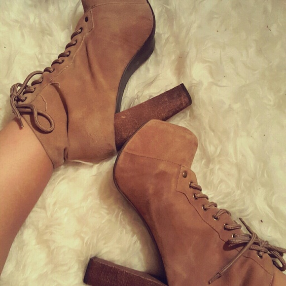 Jeffrey Campbell Boots - Jeffrey Campbell Tan Suede Litas