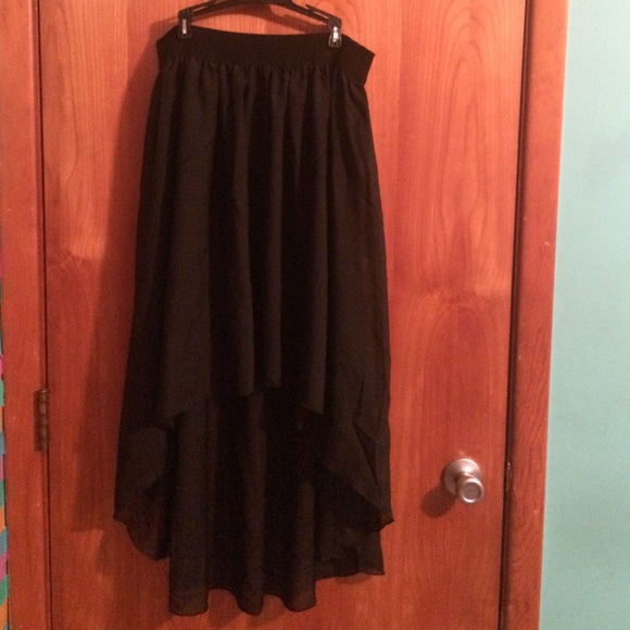 Black High-Low Skirt