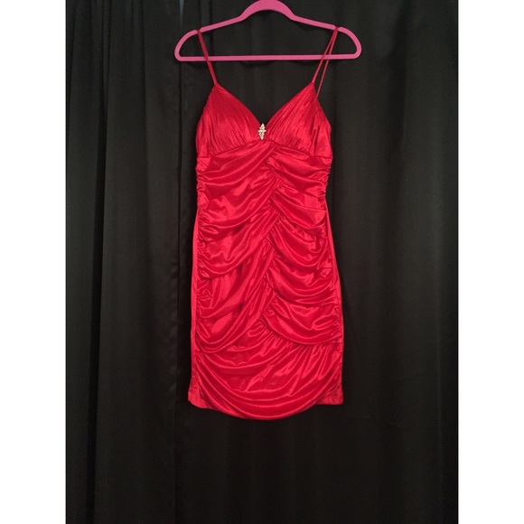 Red cocktail dress
