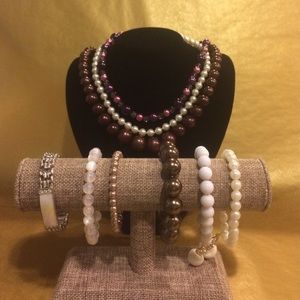 Lot of  pearl Necklace and Bracelet (Used)