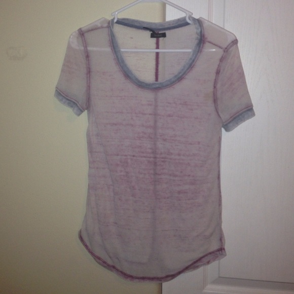 Short sleeves see through shirt