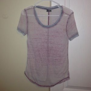 Short sleeves see through shirt