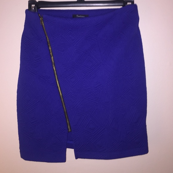 Blue Aztec patterned mini skirt