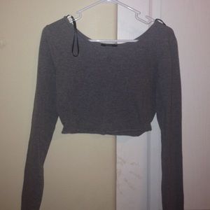 Grey crop top