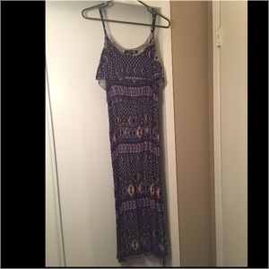 Aztec Print Smocked Dress