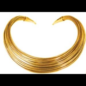 Large Brass Choker Necklace