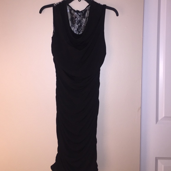 Black dress with lace detail