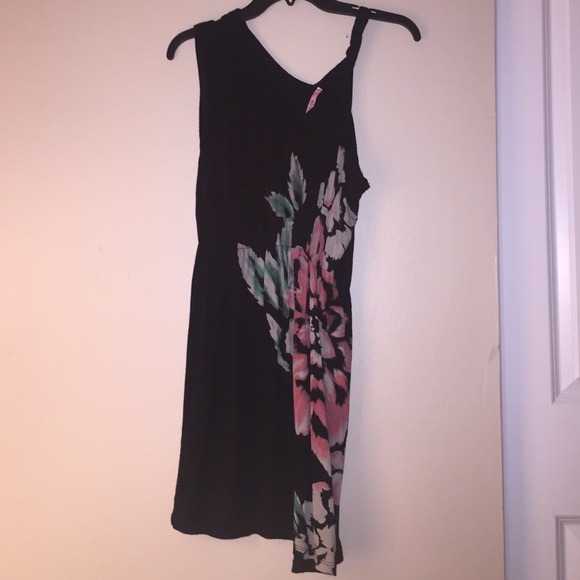 Black dress with flower
