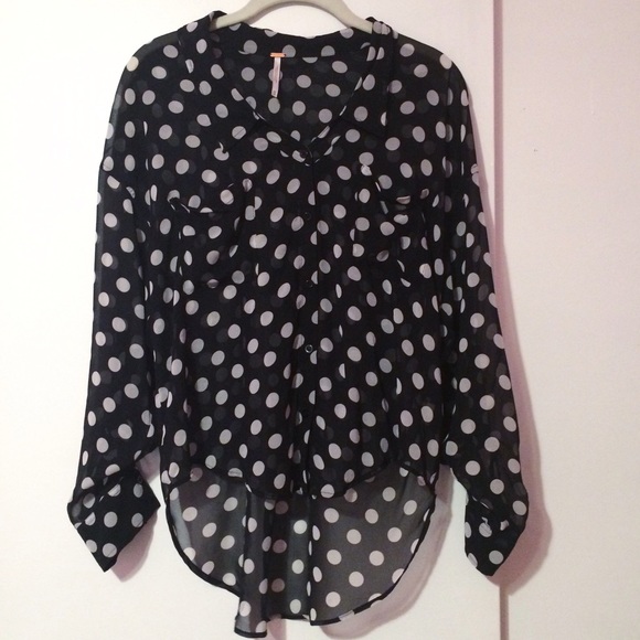 Free People Polka Dot Blouse