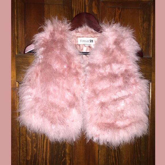 Pink Feather Vest