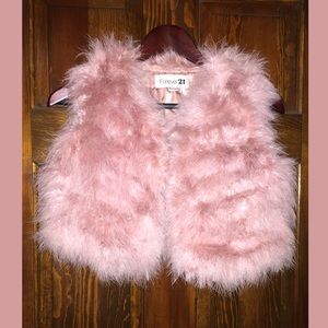Pink Feather Vest