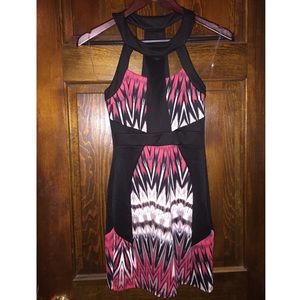 Multi Colored Form Fitting Dress