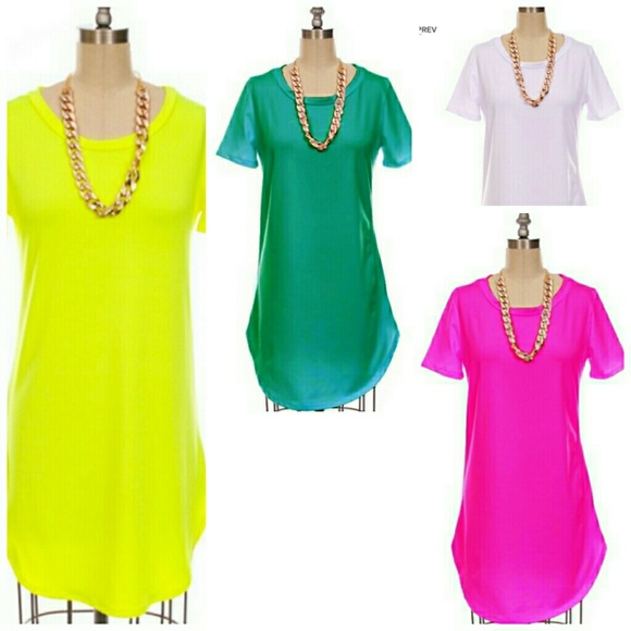 Fuschia pink shirt dress