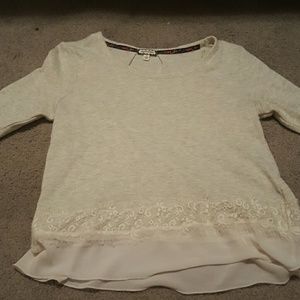 Cute cream sweater.