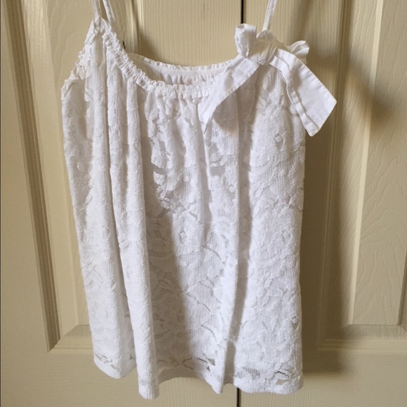 Cute white lace hollister tank top