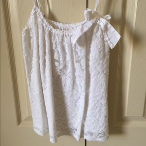 Cute white lace hollister tank top