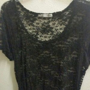 Shear lace top