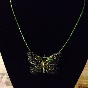 Butterfly beaded necklace