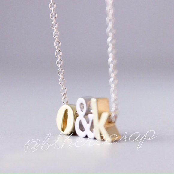 CUSTOM lowercase INITIALS NECKLACE - Picture 2 of 5