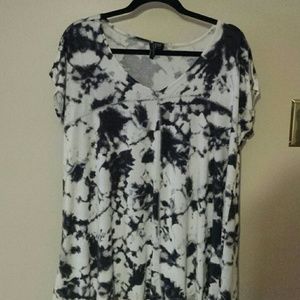 Very light flowing tie dye look top.