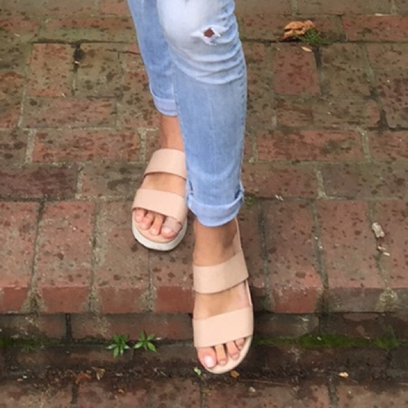 Shoes - Nude Platform sandals